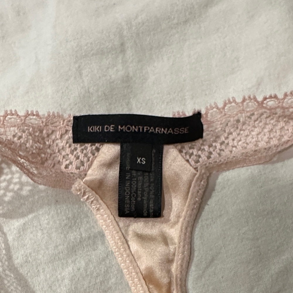 Kiki De Montparnasse Cream Lace Thong - Picture 3 of 8
